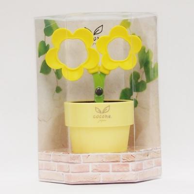 ふるさと納税 関市 【ペン立て付きはさみ】coconeフラワー イエロー 〜はさみ ニッケン刃物 インテリア |  | 03