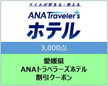 愛媛県ANAトラベラーズホテル割引クーポン（3,000点）