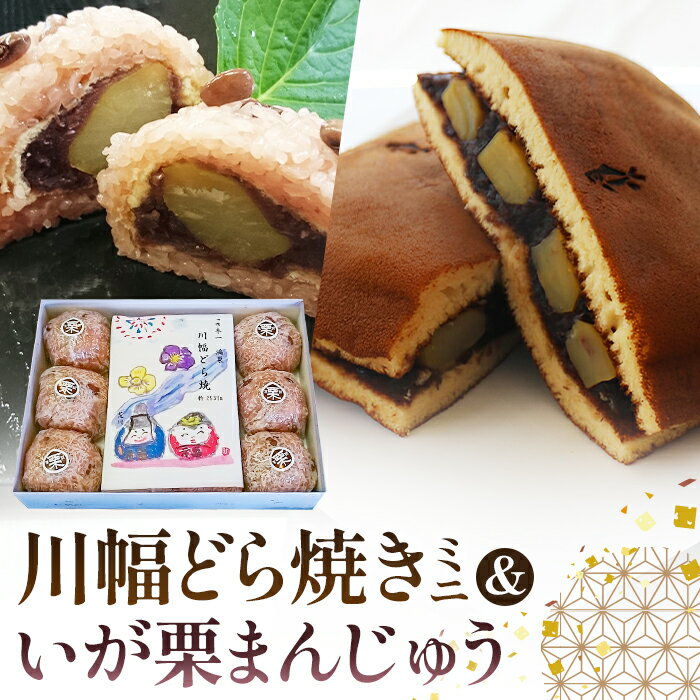 【ふるさと納税】川幅どらやきミニといが栗まんじゅうセット［No.086］／ビッグサイズスイーツ どら焼き いがまんじゅう ご当地スイーツ 栗入りスイーツ 赤飯 手土産 和菓子セット