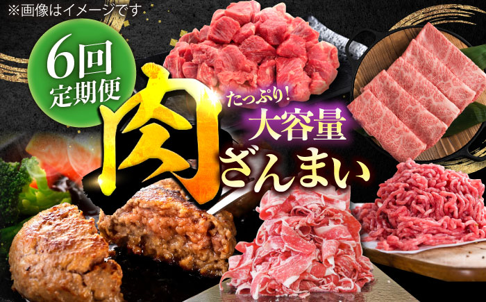 
【6回定期便】肉ざんまい定期便 大家族 大容量 たっぷり/黒毛和牛 牛肉 バラエティー 定期【川崎畜産】 [IAX050]
