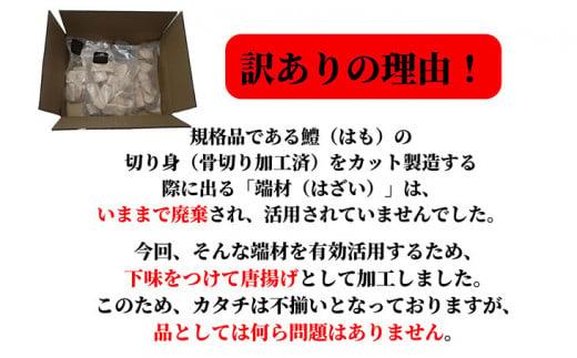 訳あり 鱧 唐揚げ 1.2kg 600g × 2袋 冷凍 から揚げ 規格外 ハモ 魚介 鮮魚 魚介類 ※北海道・沖縄・離島への配送不可