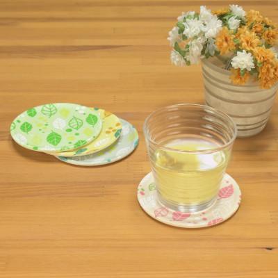 ふるさと納税 和歌山市 友禅和紙 コースター オータム リーフ イエロー 5枚セット 北欧調のかわいいコースター |  | 01