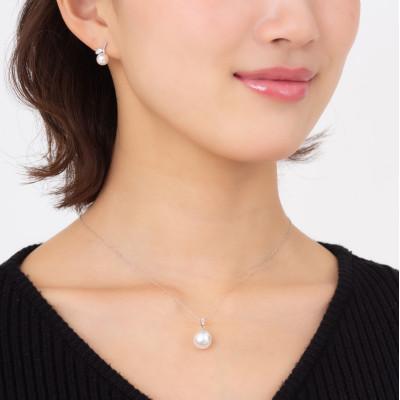 ふるさと納税 神戸市 【星朧】白蝶真珠 ダイヤモンド PT900 プラチナ ペンダントトップ |  | 03