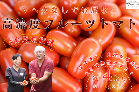 定期便４回　 こさゆと農園の高糖度フルーツトマト　計４キロ（KY-T503）