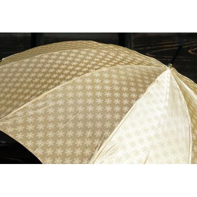 ふるさと納税 古河市 雪華模様のオリジナル傘(サイズ60cm)「もらっても、贈っても喜ばれる傘」ベージュ _BL07
