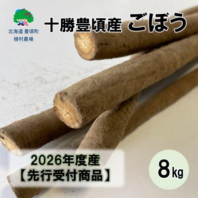 ふるさと納税 豊頃町 【秋掘り】十勝豊頃産 ごぼう8.0kg 【2026年初冬出荷】(先行受付)【植村農場】