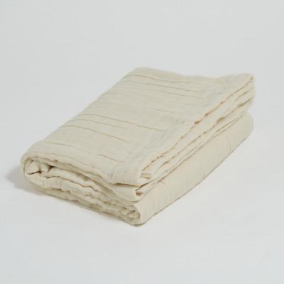 ふるさと納税 忠岡町 8重ガーゼケット　シフォン　軽量タイプ　綿100%　シングルサイズ　アイボリー　日本製