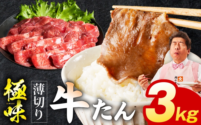 
                  【スピード発送】薄切り牛たん 3kg【氷温熟成×旨塩ダレ 味付き 訳あり サイズ不揃い 500g 小分け 焼くだけ 焼肉】
                