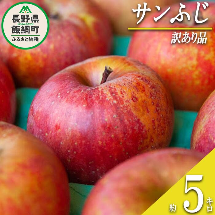 【ふるさと納税】 りんご 長野県 飯綱町サンふじ 訳あり 5kg 果物 リンゴ 林檎 くだもの フルーツ わけあり 傷 傷あり 不揃い 長野 12月 1月 2月 18000円 ふるさと振興公社 発送期間：2025年12月上旬〜2026年2月下旬 沖縄県への配送不可 {*}