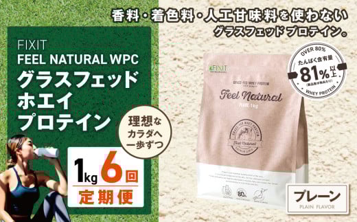 【定期便6回】FEEL NATURAL プレーン  | G.Oホールディングス フィールナチュラル ダイエット サポート 置き換え プロティン プロテイン 朝食 乳酸菌 ダイエットサポート ドリンク 食事 国産 美容 ホエイプロテイン ココア 抹茶 ミルクティー プレーン 栃木県 真岡市 送料無料