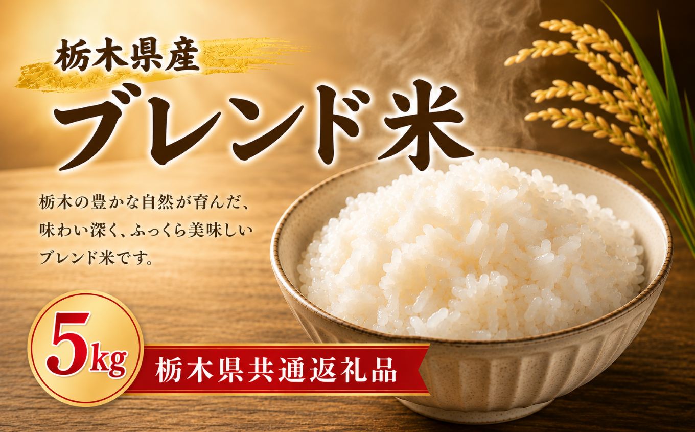 栃木県産 ブレンド米 5kg  栃木県共通返礼品(栃木県産)  栃木県 真岡市