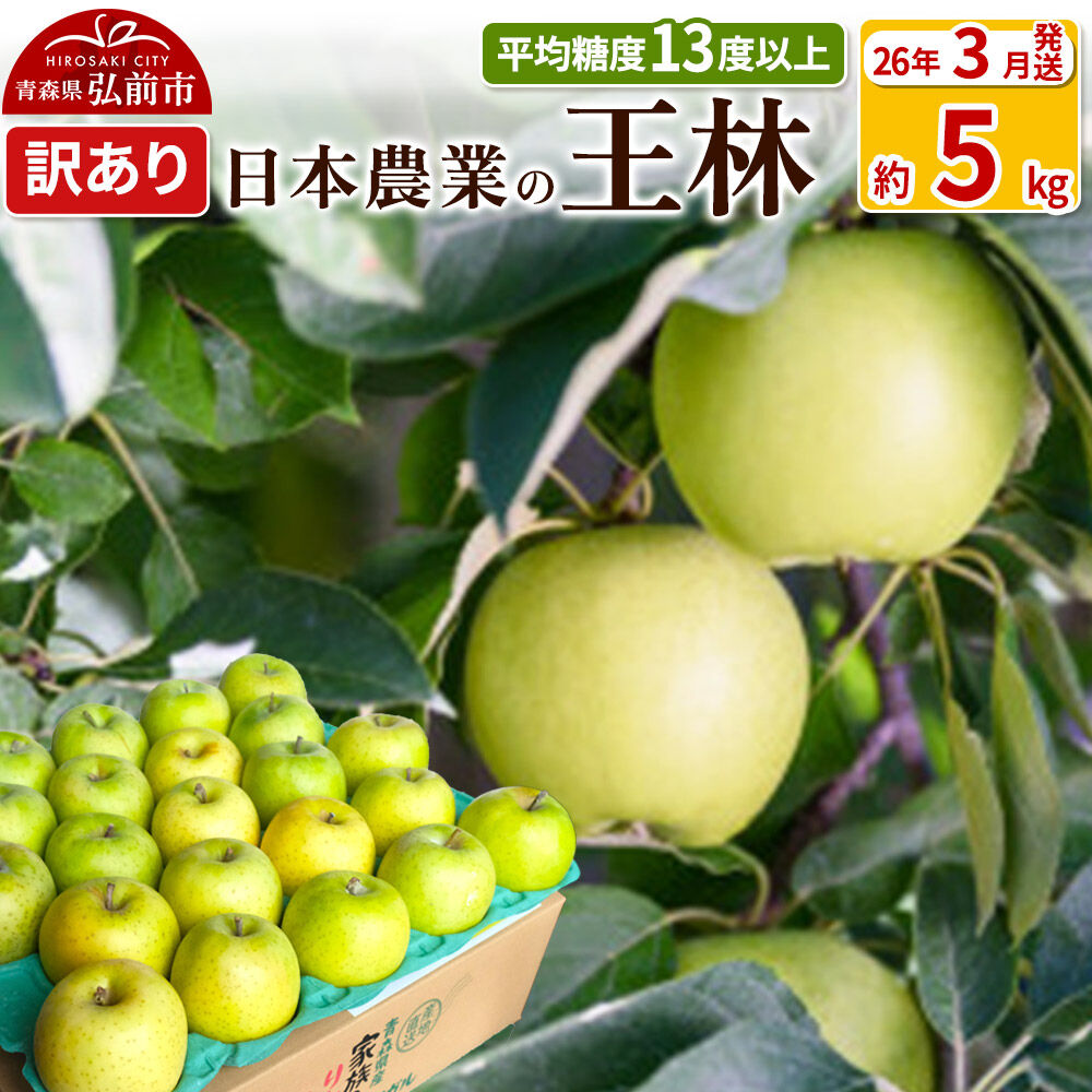 【寄附額見直しました】【26年3月クール便発送】りんご 平均糖度13度以上！ 王林 約5kg 訳あり クール便 青森 果物 フルーツ 林檎 リンゴ くだもの 不揃い 規格外 [りんご 王林 訳あり クール便 青森 果物 フルーツ 林檎 リンゴ くだもの 弘前]