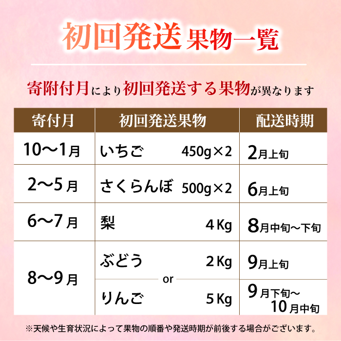 【フルーツ定期便全5回】いちご さくらんぼ 梨 ぶどう りんご 詰め合わせ 採れたて 新鮮 産地直送 果物 広島県 三原市 059014
