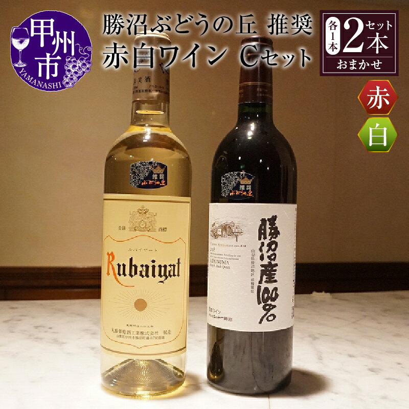 【ふるさと納税】 ワイン 勝沼ぶどうの丘推奨 赤 白 各1本 Cセット 甲州ワイン 日本ワイン 赤ワイン 白ワイン 飲み比べ セット おすすめ お楽しみ 厳選 母の日 父の日 記念日 ギフト 山梨県 甲州市 【B2-616】