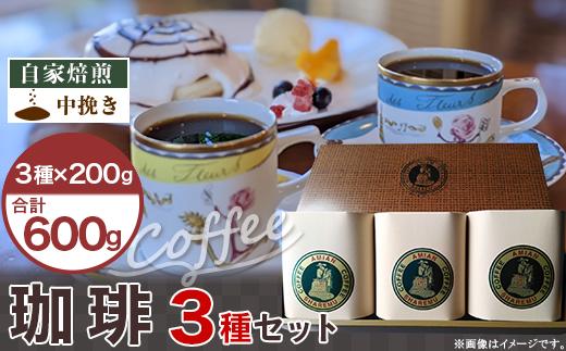 
            47-15B自家焙煎コーヒー（中挽き）　３種セット
          