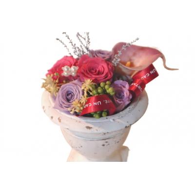 ふるさと納税 宝達志水町 プリザーブドフラワー アレンジ 箱付 ボックス 花 長期 / littleprincess |  | 01