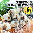 【ふるさと納税】淡路島玉ねぎ　南あわじ産　新玉ねぎ（超極早生）6kg　期間限定！