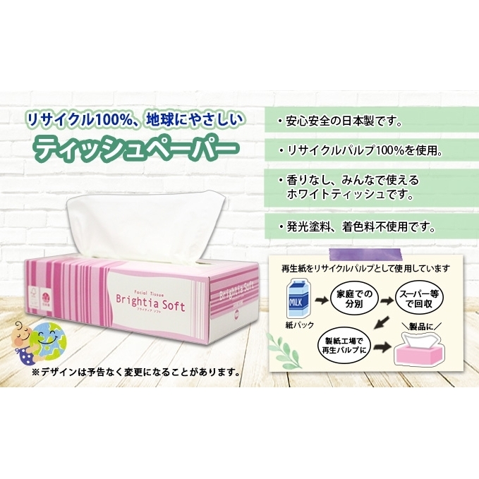 定期便 3ヵ月毎 全6回 北海道 花いっぱい トイレットペーパー 30ｍ 96ロール ダブル 花柄 ブライティアソフト ボックス ティッシュ 200組 60箱 ペーパー まとめ買い 防災 常備品 消耗