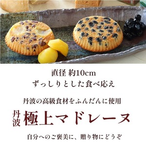 丹波極上マドレーヌ 4個 丹波極上マドレーヌ 丹波黒豆 2個 大納言小豆 2個 ギフト プレゼント 贈答 御歳暮 お歳暮 焼き菓子 高級 黒豆 小豆 栗 和風