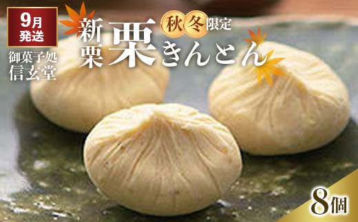 中津川銘菓：栗きんとん8個箱入り[秋季限定]【9月お届け】 F4N-1931