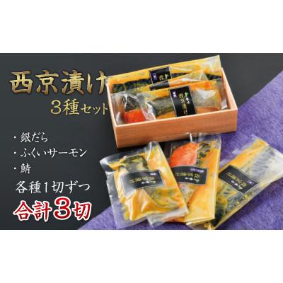 ふるさと納税 鯖江市 西京漬け 3種セット(銀だら・ふくいサーモン・鯖)