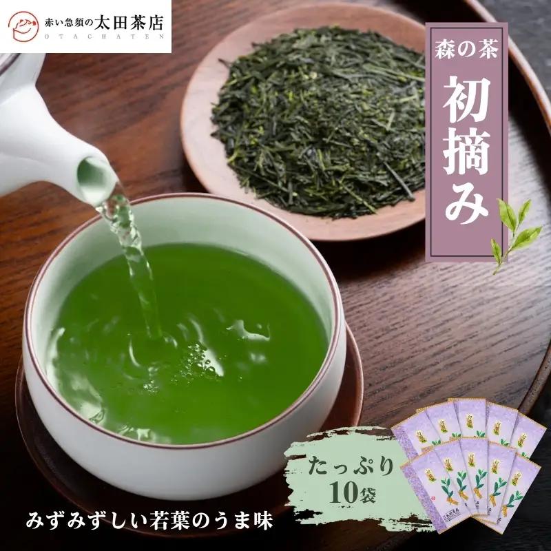 お茶 森の茶 初摘み たっぷり10袋 煎茶 お茶