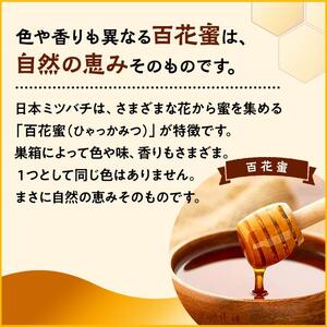 日本蜜蜂のハチミツ100％！はちみつ（2本）  高級 自然食品 無添加 ニホンミツバチ