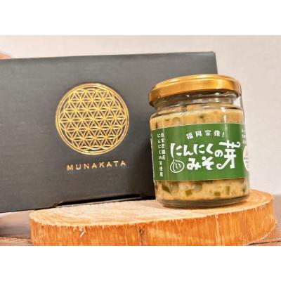 ふるさと納税 宗像市 にんにくの芽みそ 3本(自然栽培のにんにくシリーズ)【むなかたひかり】_HA1553