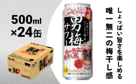 サッポロ 男梅サワー500ml×24缶入 缶 チューハイ 酎ハイ サワー