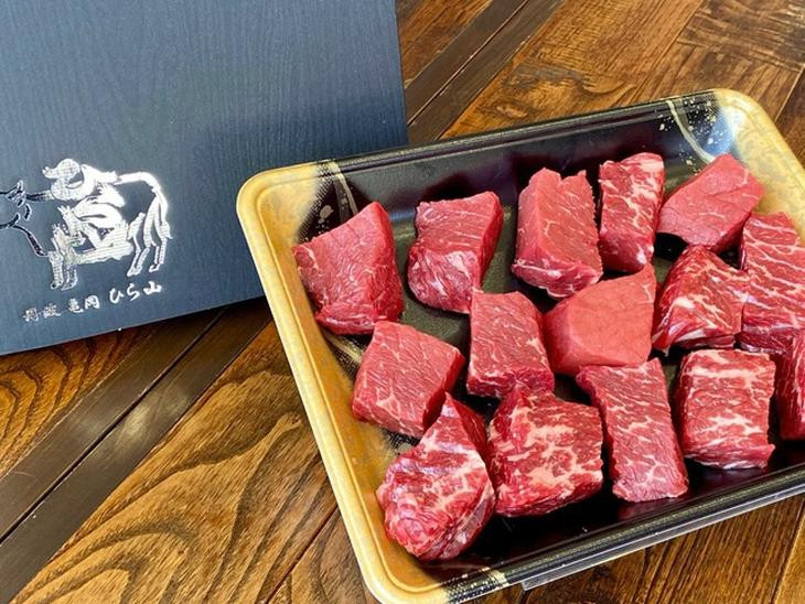 京都府産黒毛和牛（亀岡牛・京の肉・京都肉・丹波産）赤身 サイコロステーキ 600g＋100g増量