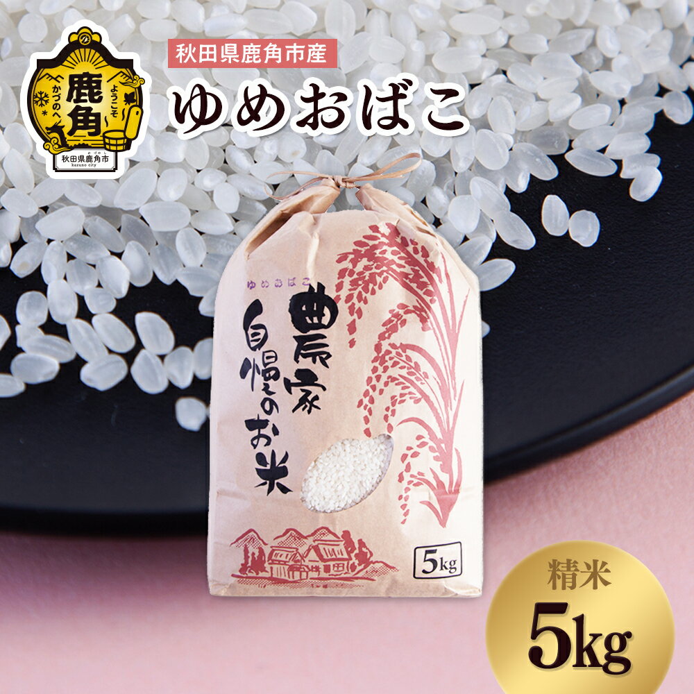 【ふるさと納税】《6月発送》 米 ゆめおばこ 5kg 秋田県鹿角市産 精米 産地直送 白米 ふっくら つやつや お米 米 コメ こめ ご飯 ごはん 和食 贈り物 贈答用 ギフト グルメ 秋田 あきた 鹿角市 鹿角 送料無料 【恋する鹿角カンパニー】