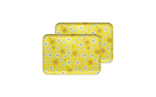 【イエロー 2枚組】ST ランチョン トレー M 33cm マーチ　タツクラフト