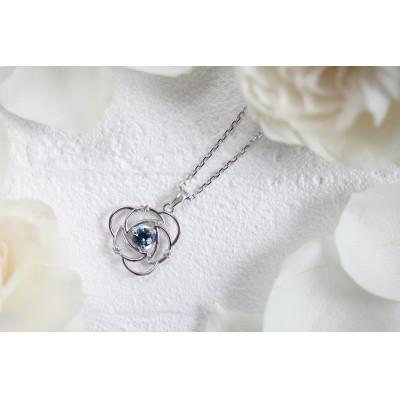 ふるさと納税 藤沢市 Blue Rose Pt トパーズ ダイヤモンド ペンダント |  | 01