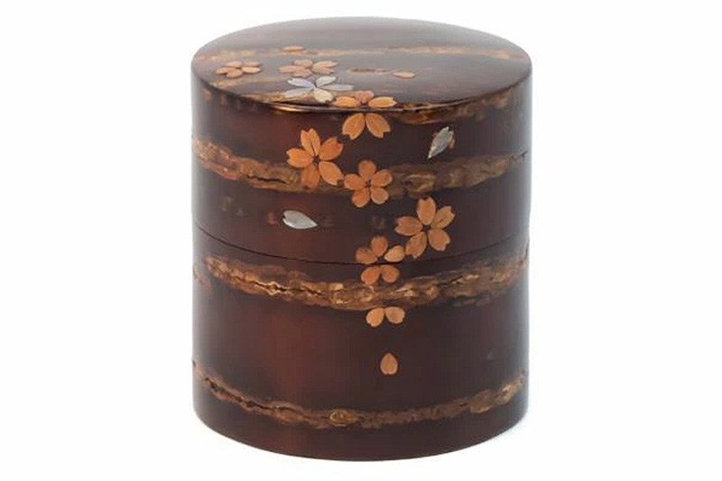 伝統工芸 【八柳】 総皮 茶筒 小 ラデン オリジナル 100g