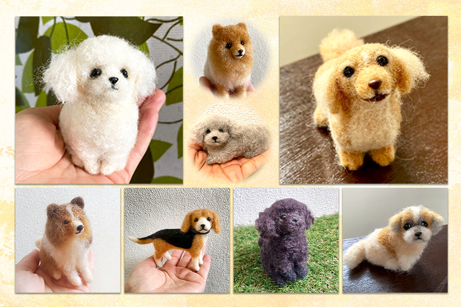 オーダーメイドの羊毛フェルト人形　『てのひらわんこ』_イメージ5