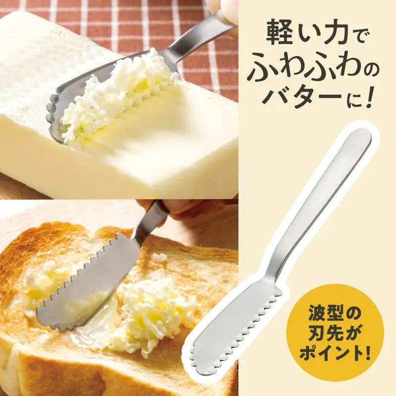バターナイフ 削りやすい ふわふわ バタースプレッダー ステンレス バター カット スケーター snbt2 ナイフ おすすめ キッチン 便利グッズ キッチングッズ カトラリー〈スケーター株式会社〉   3-020