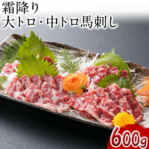 【ふるさと納税】大トロ中トロ馬刺し盛り 600g 有限会社桜屋《60日以内に出荷予定(土日祝除く)》馬刺し 熊本 大津町 大トロ 中トロ 食べ比べ 馬肉 霜降り