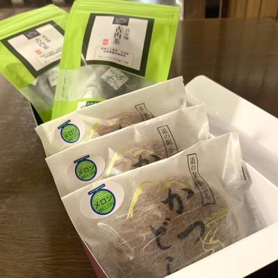 ふるさと納税 城里町 古内茶とかつどら3個セット【季節の果物】