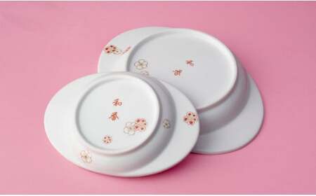 A70-137 肥前赤絵窯元 鷹巣 お食い初め器揃え 女の子用 百日お祝い 成長と共に長く使える 名入れ 有田焼