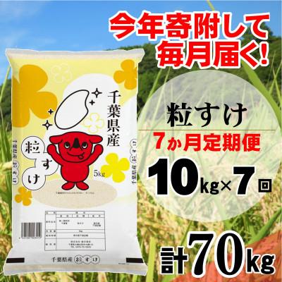 ふるさと納税 大網白里市 【毎月定期便】粒すけ 精米 10kg (5kg×2袋)全7回