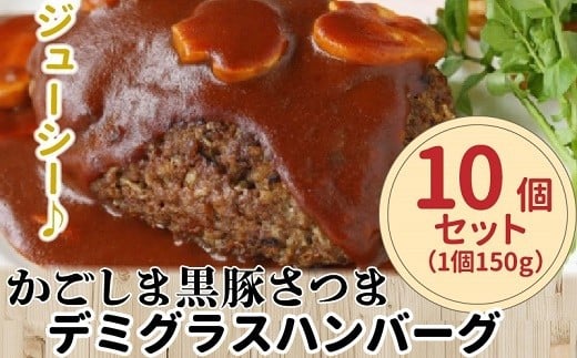 
052-05 「かごしま黒豚さつま」デミグラスハンバーグ10個セット
