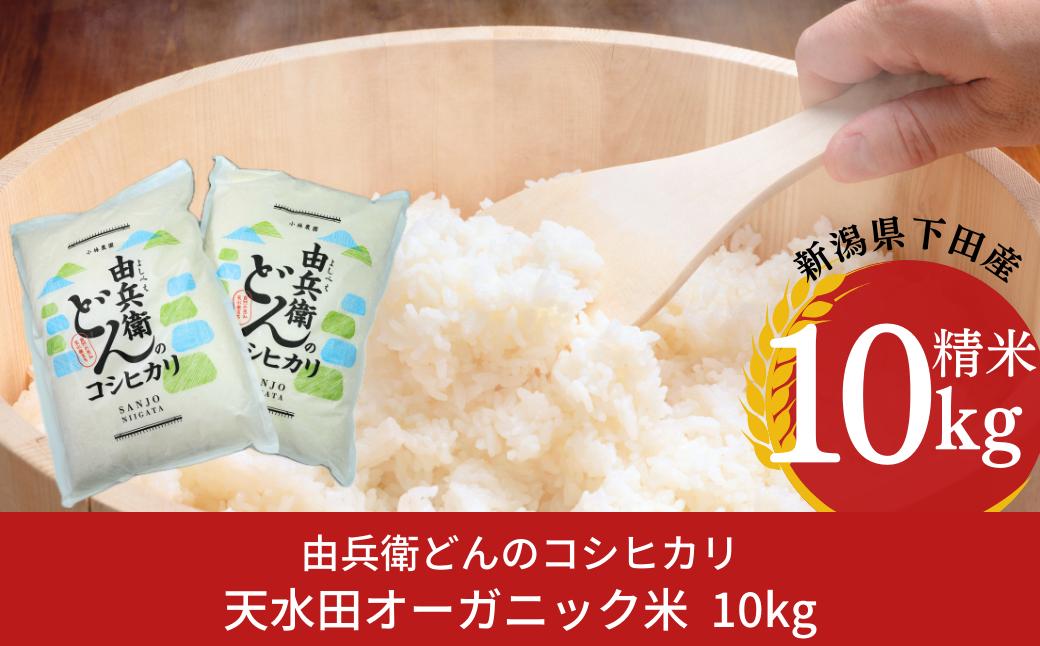 
天水田で育った コシヒカリ 10kg オーガニック米 新潟県産 こしひかり [由兵衛どん] 【024S034】
