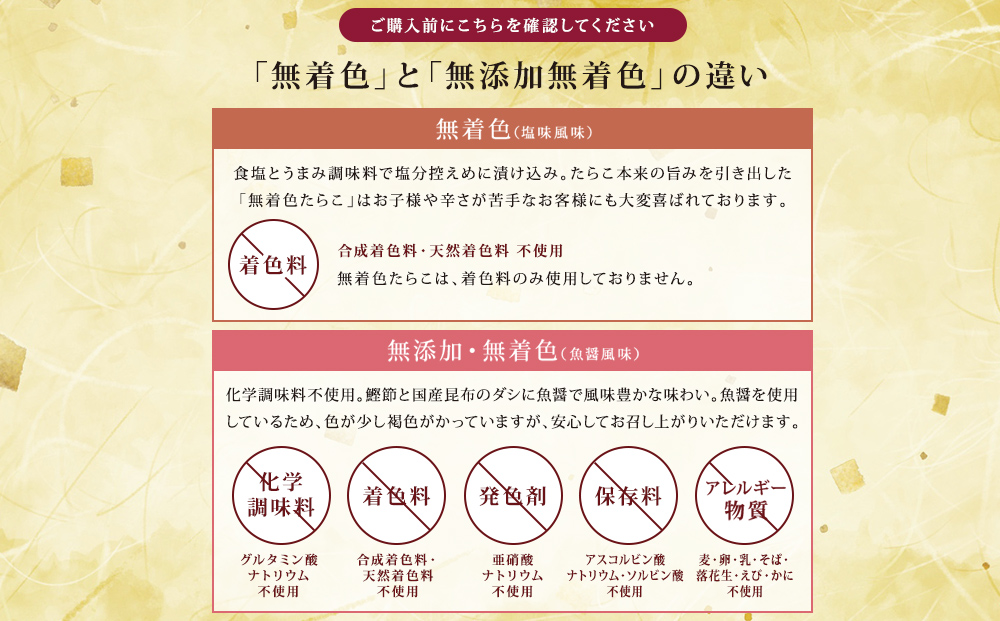 石巻　無着色たらこと明太子160ｇセット