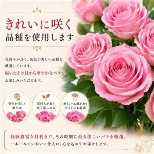 7月発送!同級生コンビでお届けするピンクバラのブーケとおいしいお米(精米)のセット・栄養剤付き!【1708206】