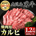 【ふるさと納税】鹿児島黒牛カルビ焼肉用(計約1.2kg・約600g×2) 牛肉専門店自慢のお肉 鹿児島 国産 九州産 牛肉 黒牛 鹿児島黒牛 A4 A5 等級 和牛日本一 お肉 カルビ 焼肉 BBQ バーベキュー ギフト 贈答【新村畜産】