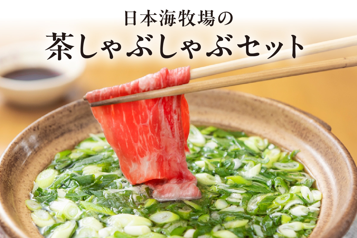 日本海牧場の茶しゃぶしゃぶセット（京たんくろ和牛）