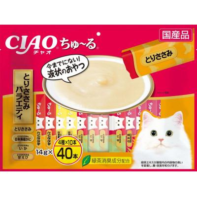 ふるさと納税 静岡市 猫用おやつ　いなば CIAO チャオ ちゅ〜る・とりささみバラエティ320本(14g 40×8袋)