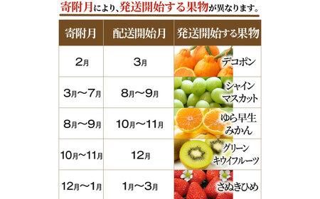産地厳選三豊のフルーツ5回定期便A