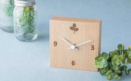 木象嵌 置時計 Forest 岩手県 北上市 夢工房 E0308 ナチュラル 北欧風 木製 木工品 うさぎ ことり ふくろう 木の葉 インテリア 贈り物 記念品 お祝い プレゼント ギフト 小物 置物