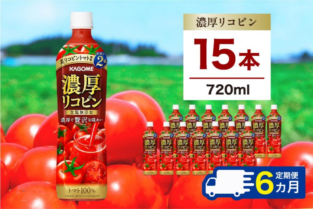 ns111-021 【定期便6ヵ月】カゴメ 濃厚リコピン 720ml 15本
